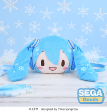 Load image into Gallery viewer, PRE-ORDER SEGA Vocaloid Hatsune Miku "Snow Miku" fuwa petit Face Shoulder Bag
