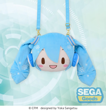 Load image into Gallery viewer, PRE-ORDER SEGA Vocaloid Hatsune Miku "Snow Miku" fuwa petit Face Shoulder Bag
