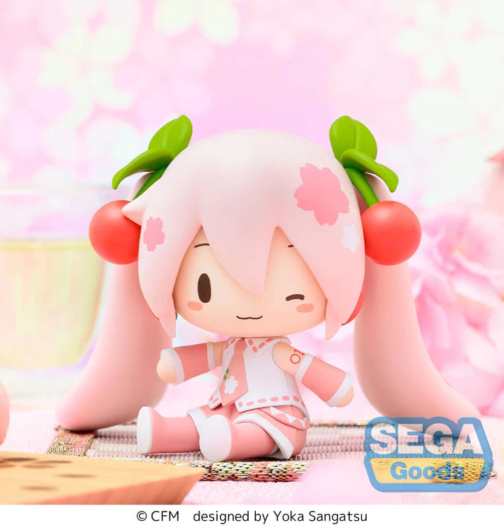 SEGA Vocaloid Hatsune Miku - Sakura Miku fuwa petit chibi figure