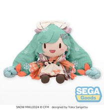 Load image into Gallery viewer, SEGA Vocaloid Hatsune Miku Snow Miku 2024 Fuwa petit Dodeka Jumbo Plush
