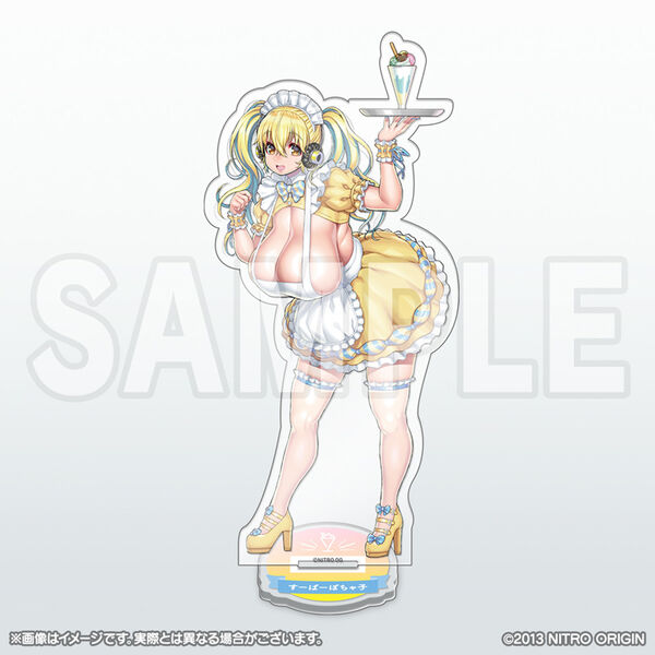 Nitro Plus Super Pochaco Super Sonico Waitress Ver. Acrylic Stand