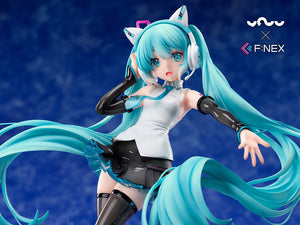 FuRyu F:NEX Vocaloid Hatsune Miku Nekomimi Cat Headphone Ver 1/7 Scale figure