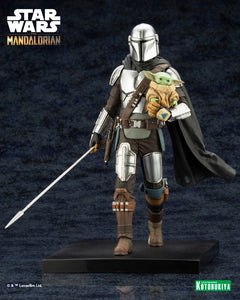 Kotobukiya ARTFX+ Star Wars Mandalorian & Grogu with Beskar Staff 1/10 scale figure