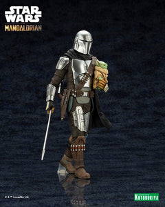 Kotobukiya ARTFX+ Star Wars Mandalorian & Grogu with Beskar Staff 1/10 scale figure