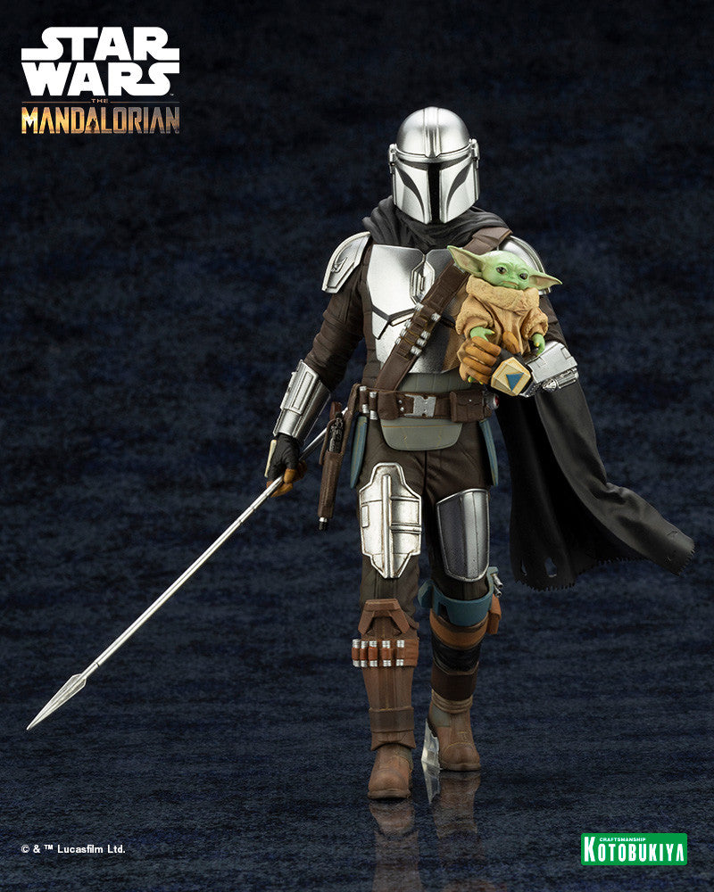 Kotobukiya ARTFX+ Star Wars Mandalorian & Grogu with Beskar Staff 1/10 scale figure