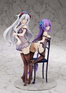 FLARE Hyperdimension Neptunia Black Heart & Purple Heart baby doll ver Figure Set