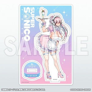 Nitro Plus Super Pochaco Super Sonico Waitress Ver. Acrylic Stand