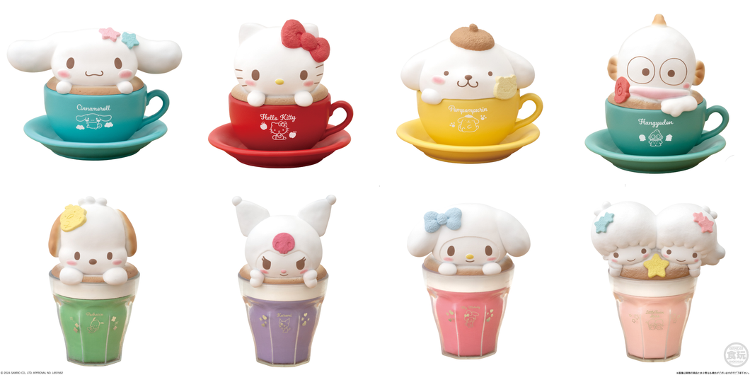 Bandai Chara Latte Art Case Sanrio Characters Collection Mini Figures
