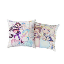 Load image into Gallery viewer, Curtain Tamashii Nekopara Characters Chocola / Vanilla Maid Cushion Cover
