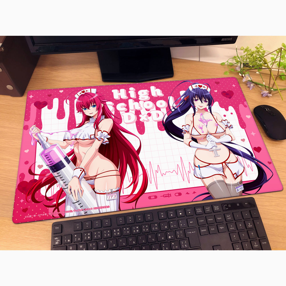 Curtain Tamashii High School DxD Hero Original Illustration Rias Gremory & Himejima Akeno / White Nurse Mousepad Desk Mat