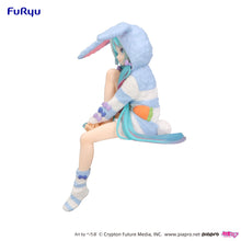 Load image into Gallery viewer, FuRyu Hatsune Miku Noodle Stopper Figure -Rabbit Ear Hood Pajama Blue Color ver.-
