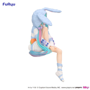 FuRyu Hatsune Miku Noodle Stopper Figure -Rabbit Ear Hood Pajama Blue Color ver.-