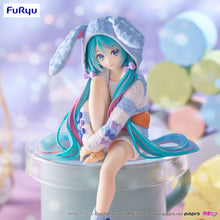 Load image into Gallery viewer, FuRyu Hatsune Miku Noodle Stopper Figure -Rabbit Ear Hood Pajama Blue Color ver.-
