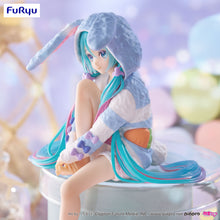 Load image into Gallery viewer, FuRyu Hatsune Miku Noodle Stopper Figure -Rabbit Ear Hood Pajama Blue Color ver.-
