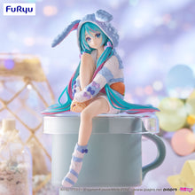 Load image into Gallery viewer, FuRyu Hatsune Miku Noodle Stopper Figure -Rabbit Ear Hood Pajama Blue Color ver.-
