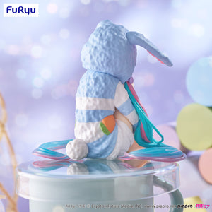 FuRyu Hatsune Miku Noodle Stopper Figure -Rabbit Ear Hood Pajama Blue Color ver.-