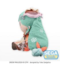 Load image into Gallery viewer, SEGA Vocaloid Hatsune Miku Snow Miku 2024 Fuwa petit Dodeka Jumbo Plush
