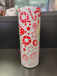 Super Pochaco 20oz Stainless Steel Tumbler - Sparkly Christmas version