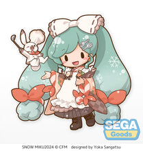 Load image into Gallery viewer, SEGA Vocaloid Hatsune Miku Snow Miku 2024 Fuwa petit Dodeka Jumbo Plush
