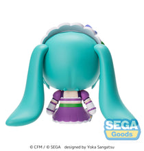 Load image into Gallery viewer, SEGA Vocaloid Hatsune Miku x Love and Berry Dress Up and Dance! Sparkly Purple fuwa petit chibi figure
