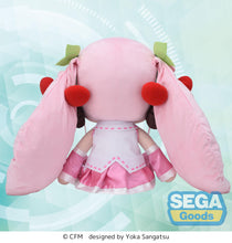 Load image into Gallery viewer, SEGA Vocaloid Sakura Miku fuwa petit Dodeka Jumbo Plush
