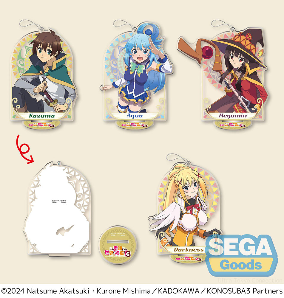 SEGA KONOSUBA God's blessing on this wonderful world! 3 Clear Keychain With Stand (EX)