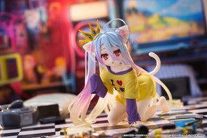 Taito No Game No Life Shiro (Cat Ear T-Shirt Ver.) Desktop Cute Prize Figure