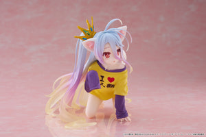 Taito No Game No Life Shiro (Cat Ear T-Shirt Ver.) Desktop Cute Prize Figure