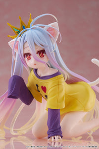 Taito No Game No Life Shiro (Cat Ear T-Shirt Ver.) Desktop Cute Prize Figure