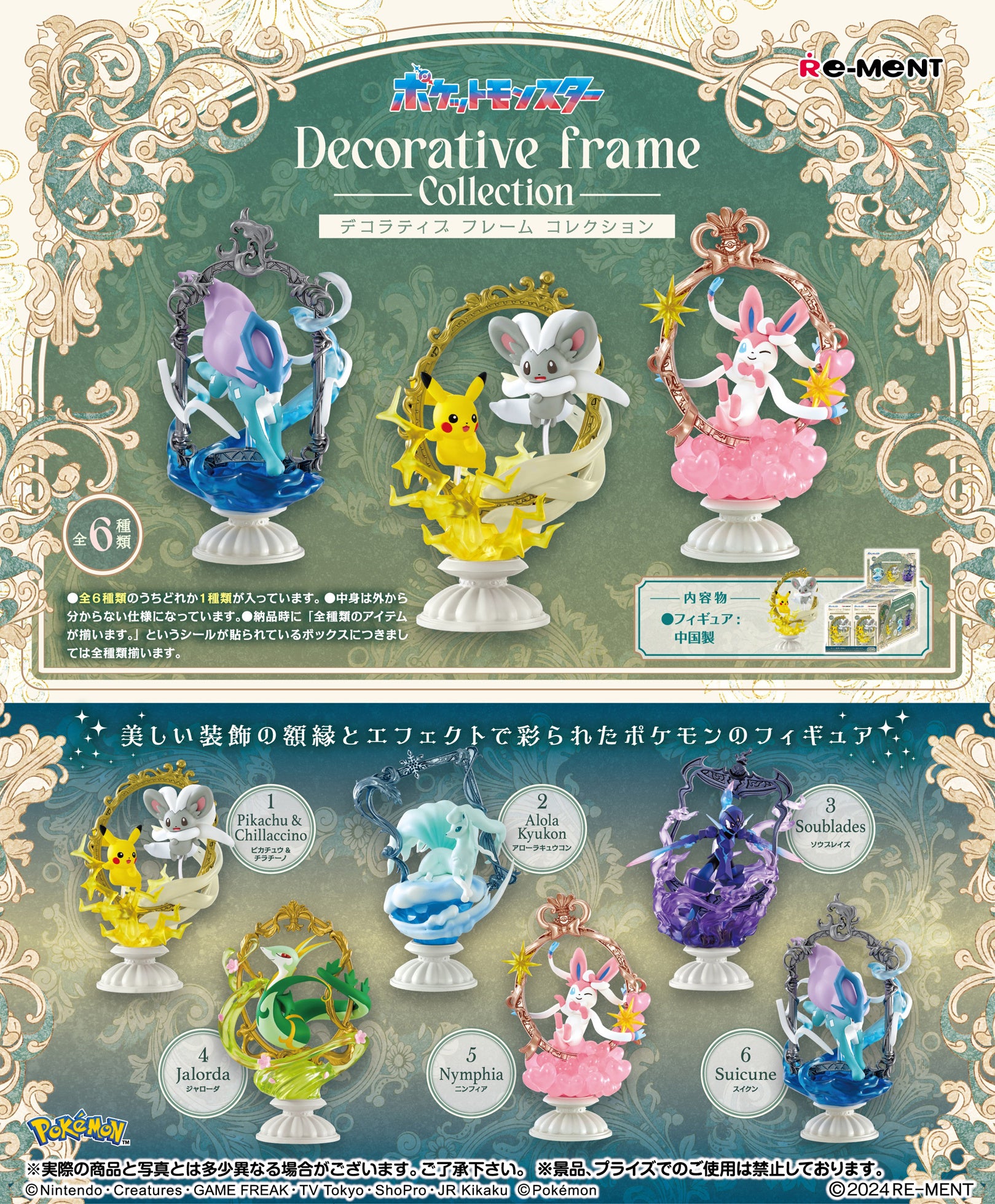 Re-ment Pokemon Decorative Frame Collection Mini figures